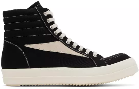 Черные кроссовки Porterville High Vintage Sneaks Rick Owens DRKSHDW, Black/Milk/Milk
