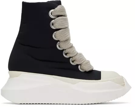 Черные кроссовки Porterville Jumbo с абстрактным узором на шнуровке Rick Owens DRKSHDW, Black pearl