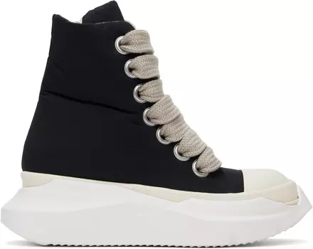Черные кроссовки Porterville Jumbo с абстрактным узором на шнуровке Rick Owens DRKSHDW, Black/Pearl/Milk
