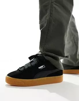 Черные кроссовки PUMA Suede XL Flecked с резиновой подошвой