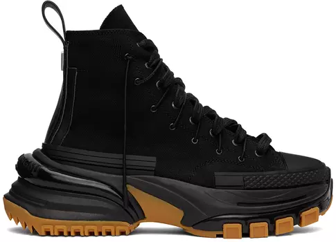 Черные кроссовки с двойным кружевом Wooyoungmi