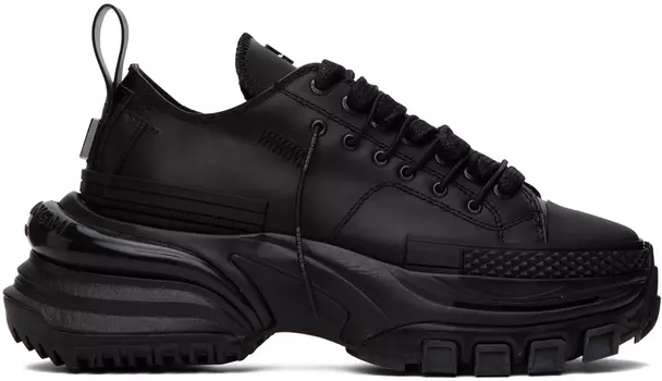 Черные кроссовки с двойным кружевом Wooyoungmi