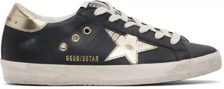 Черные кроссовки Super-Star Classic Golden Goose, черный/золотой