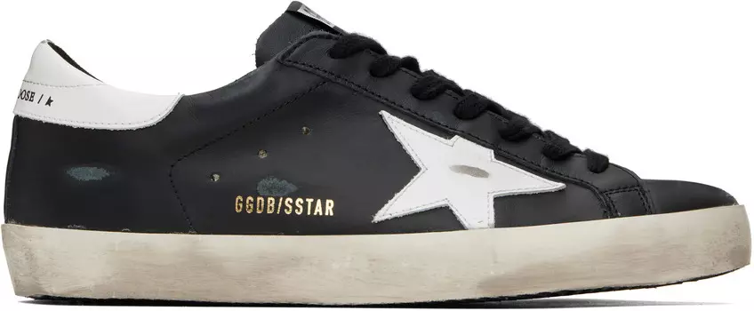 Черные кроссовки Super-Star Golden Goose, черный/белый