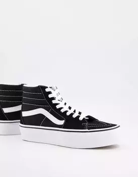 Черные кроссовки Vans Sk8-Hi Platforms 2.0