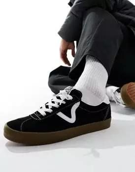 Черные кроссовки Vans Sport Low на резиновой подошве