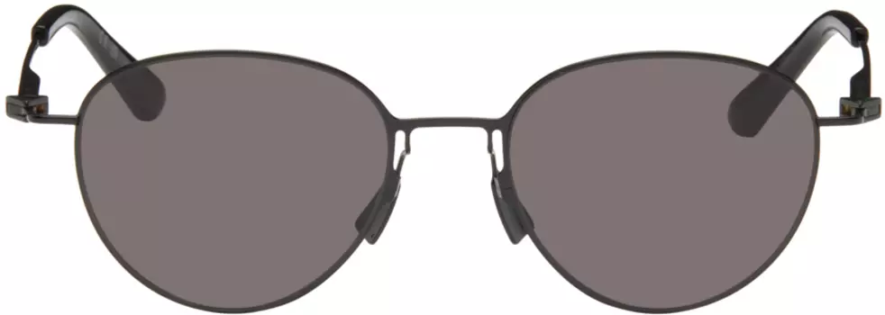 Черные круглые солнцезащитные очки Bottega Veneta
