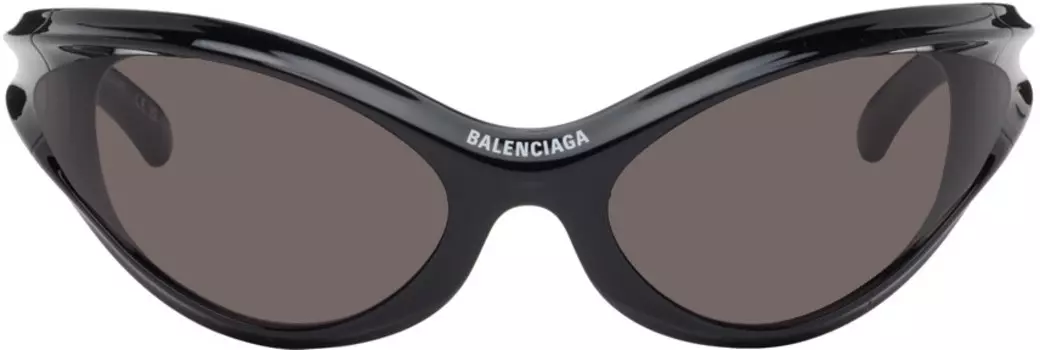 Черные круглые солнцезащитные очки Dynamo Balenciaga