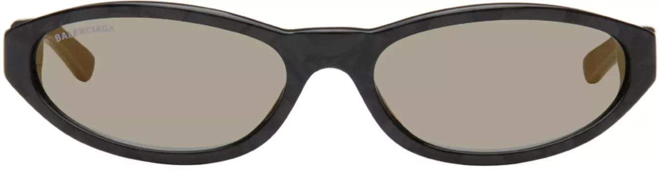Черные круглые солнцезащитные очки Neo Balenciaga