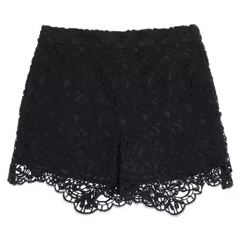 Черные кружевные байкерские шорты Burberry