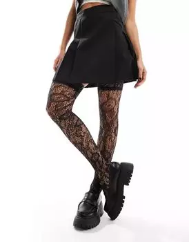 Черные кружевные чулки с чулками ASOS