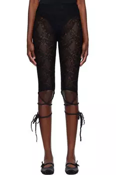 Черные кружевные леггинсы с лентой AMBUSH