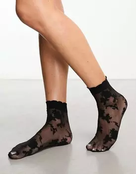 Черные кружевные носки ASOS