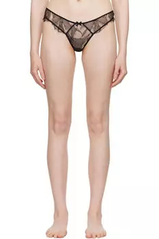 Черные кружевные стринги Sophia Fleur du Mal