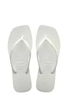 Черные квадратные босоножки Havaianas, белый