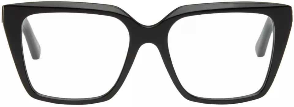 Черные квадратные очки Balenciaga, Black/Black/Transparent