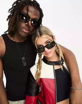 Черные квадратные солнцезащитные очки A.Kjaerbede Fame