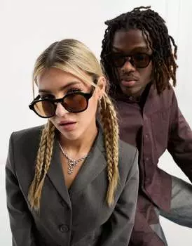 Черные квадратные солнцезащитные очки A.Kjaerbede Zan