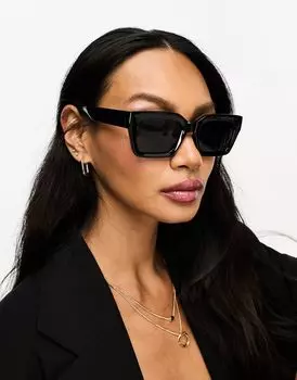 Черные квадратные солнцезащитные очки ASOS