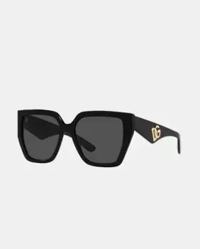 Черные квадратные женские солнцезащитные очки из ацетата Dolce & Gabbana, черный