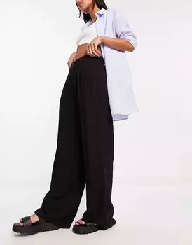 Черные льняные брюки ASOS Dad