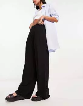 Черные льняные брюки для папы ASOS