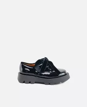 Черные лаковые блюхеры для девочки Eli 1957, черный