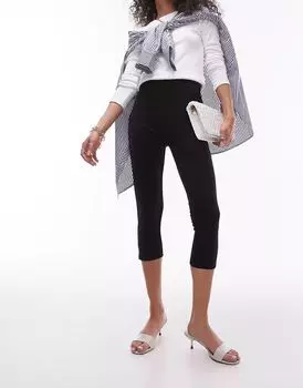 Черные леггинсы 3/4 Topshop Ponte