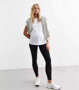 Черные леггинсы без швов для беременных New Look, черный