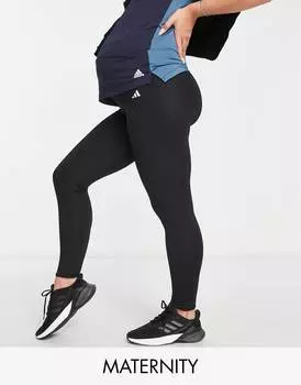 Черные леггинсы для беременных adidas Training