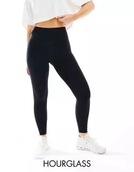 Черные леггинсы для йоги из мягкой ткани ASOS Icon Hourglass