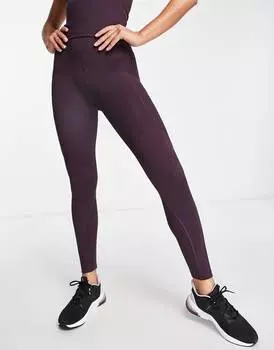Черные леггинсы для йоги в рубчик с несколькими карманами ASOS 4505