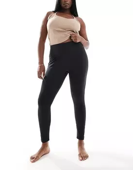 Черные леггинсы для занятий йогой из мягкой ткани ASOS 4505 Curve Icon