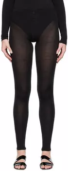 Черные леггинсы из кашемира Wolford