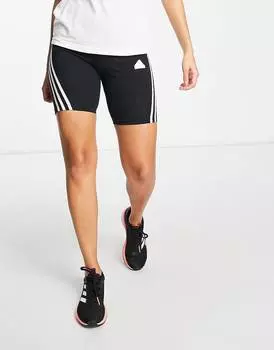 Черные леггинсы с 3 полосками adidas Sportswear Future Icons