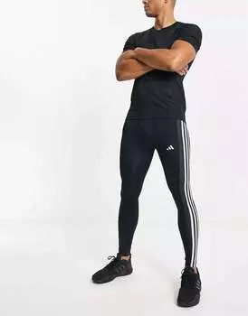 Черные леггинсы с 3 полосками adidas Training Tech Fit adidas performance