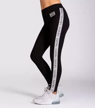 Черные леггинсы с блестящей лентой для девочек «Ананас» Pineapple, черный