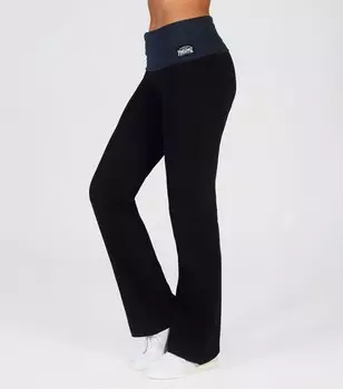 Черные леггинсы с контрастной полосой ананаса Bootcut Pineapple, черный