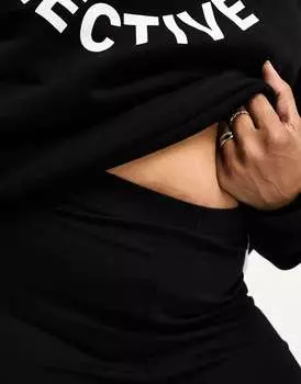 Черные леггинсы с разрезом по бокам ASOS DESIGN Curve
