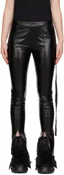 Черные леггинсы с разрезом спереди Rick Owens Drkshdw