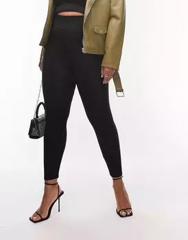 Черные леггинсы с завышенной талией Topshop