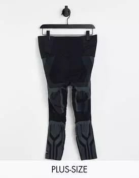 Черные леггинсы со швами adidas Training Plus Sculpt