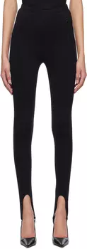 Черные леггинсы со стременами WARDROBE.NYC