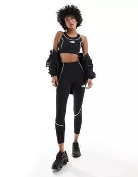 Черные леггинсы The North Face Training Hakuun 7/8 с контурным швом и завышенной талией