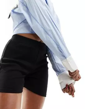 Черные леггинсы в рубчик Kaiia