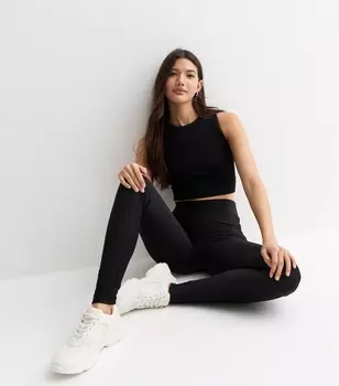 Черные леггинсы в рубчик New Look, черный