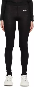 Черные легкие леггинсы Jil Sander