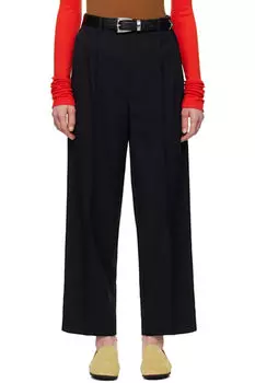 Черные легкие шерстяные брюки Max Gabardine AURALEE