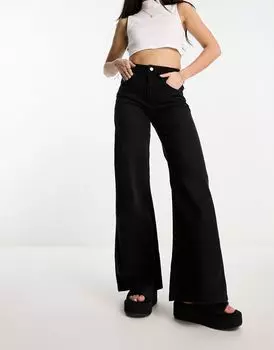 Черные легкие широкие джинсы ASOS DESIGN