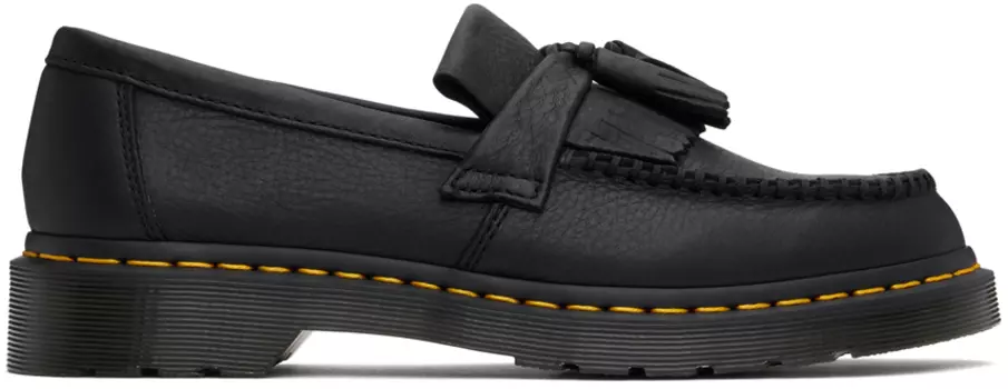 Черные лоферы Adrian Yellow Stitch Dr. Martens